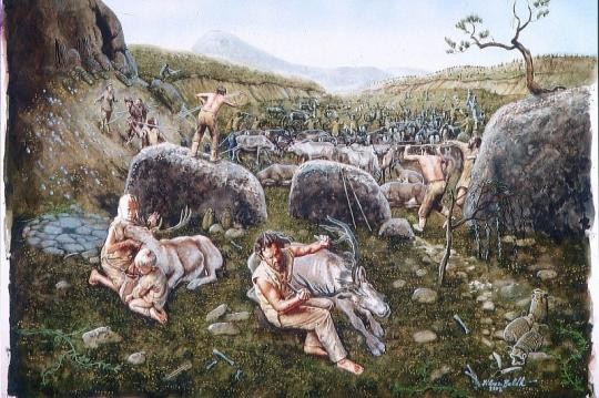 Jagdszene in der Eiszeit