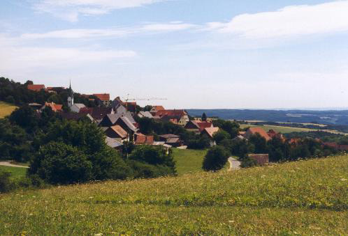 Der weit oben gelegene Ortsteil Stetten